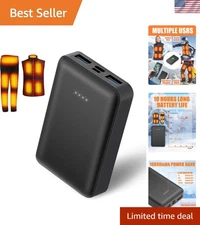 Ultra-Lightweight 10000mAh Battery Pack for Heated Vests & Clothing - USB-C