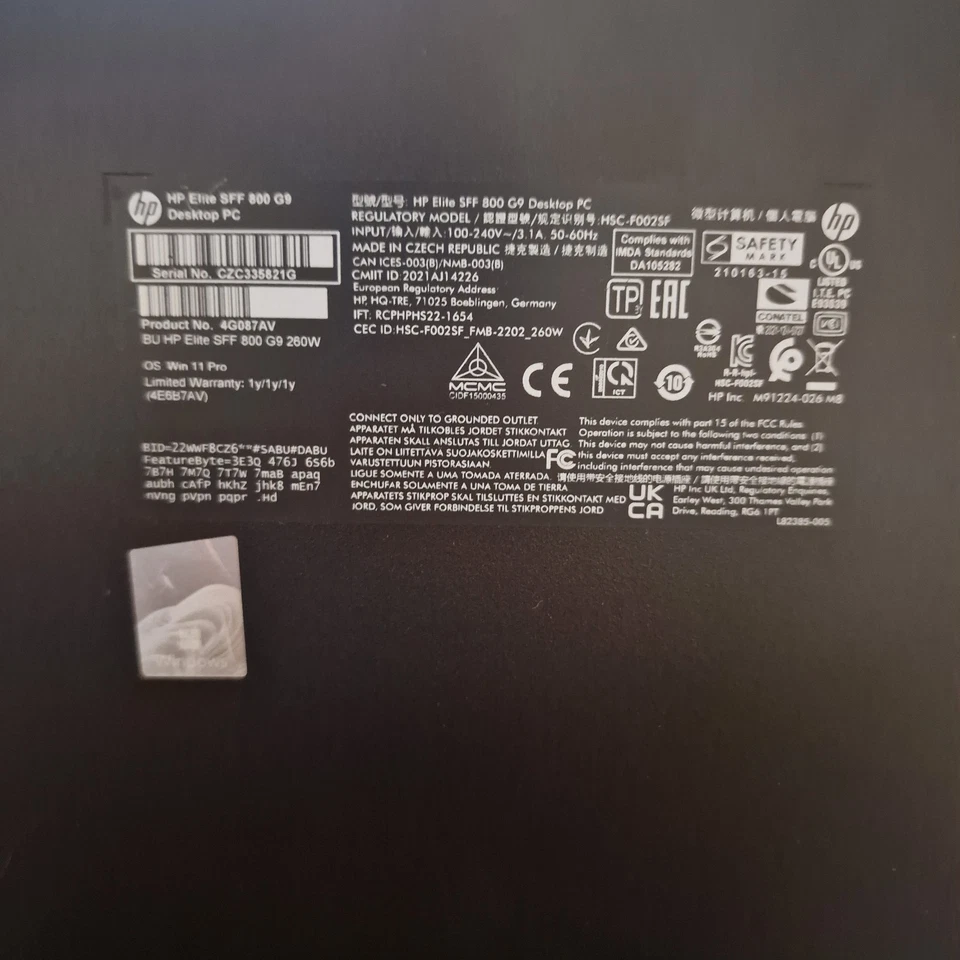HP Elite 800 G9 PC Desktop | i3-12100 | 8GB Ram DDR5 | 1TB G4 SSD. - Image 2 of 4