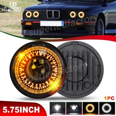 COLIGHT 1PC 5.75'' 5-3/4'' inch LED Headlight Start-up Halo DRL hi/low beam sealed