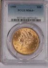 1900 Gold Liberty Head $20 PCGS MS64+. Near Gem.