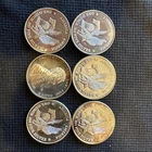 Lot of Six 1oz Silver Trade Unit Rounds - Total Of Six Ounces .999 Silver