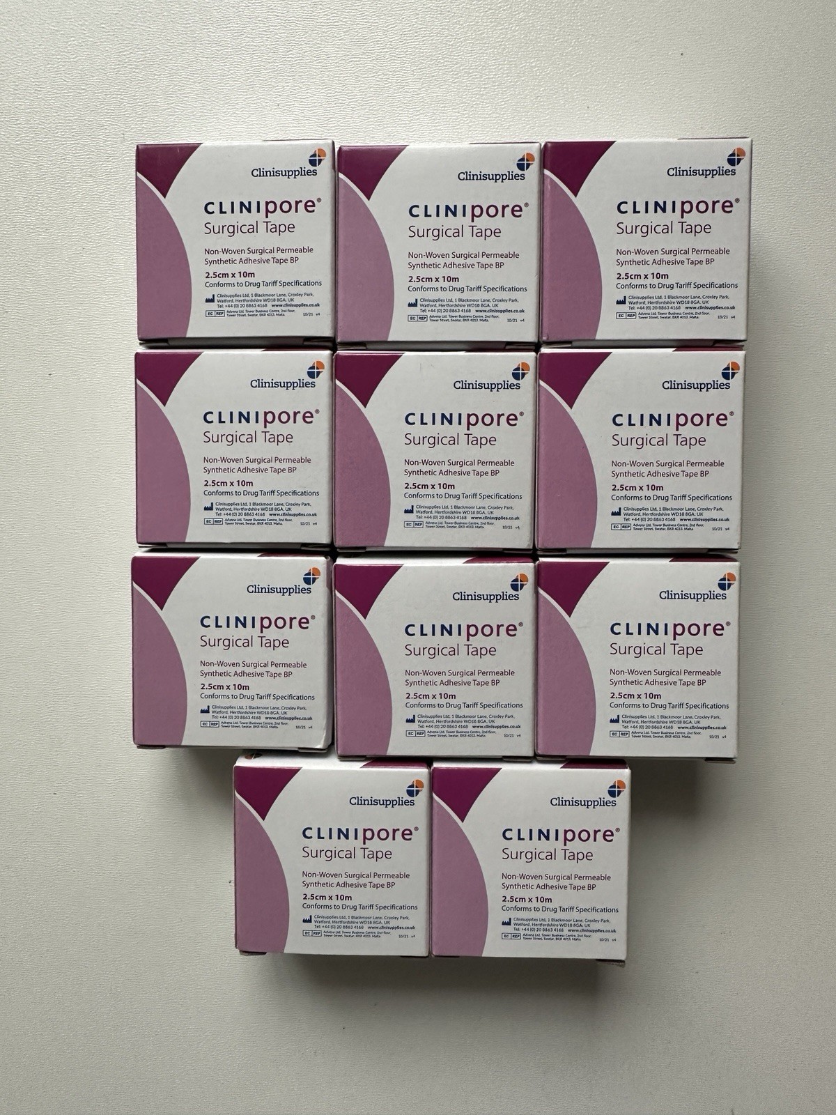 11 x Clinipore Surgical Tape 2.5cm x 5m