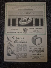 LUTON TOWN V MANCHESTER UNITED 1957-58 DIV 1 - MUNICH SEASON