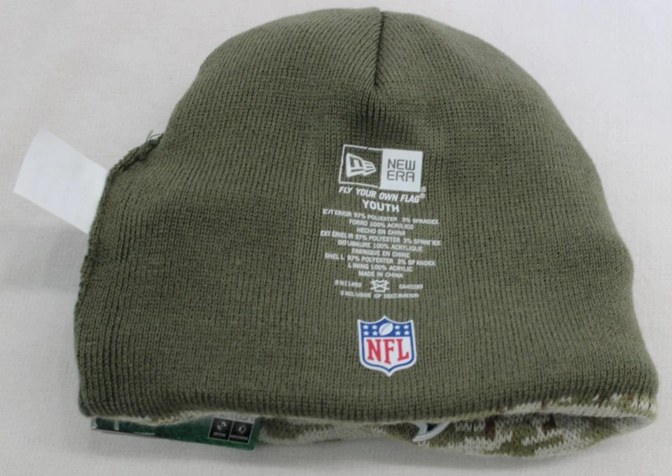 Nuevo con etiquetas Gorro Juvenil Seattle Seahawks NFL New Era Saludo al Servicio Verde Camuflaje Foto 4 de 4
