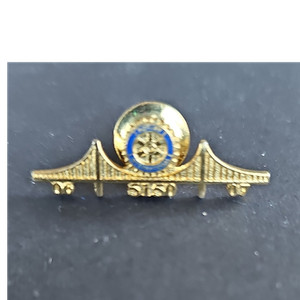 San Francisco Bay Bridge Pin California Souvenir Gold Tone Rotary Club