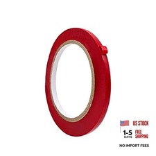 WOD VTC365 Vinyl Pinstriping Tape, 1/4 inch x 36 yds. for 1/4 inch 6mm Red