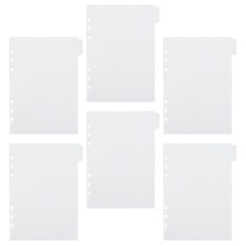 6 Sheets Portable Binder Pocket Supply Plastic Sleeves for Budget Book