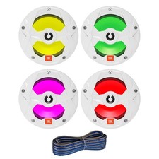 6.5 225 Watt Peak Power 2-Way Marine Audio Multi-Color RGB LED Boat Speakers