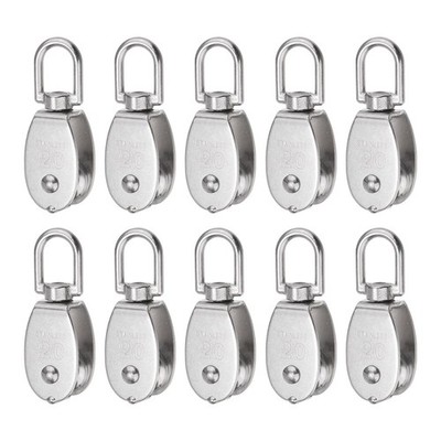 10pcs M20 Single Pulley Block, 304 Stainless Steel Hanging Wire Towing Wheel