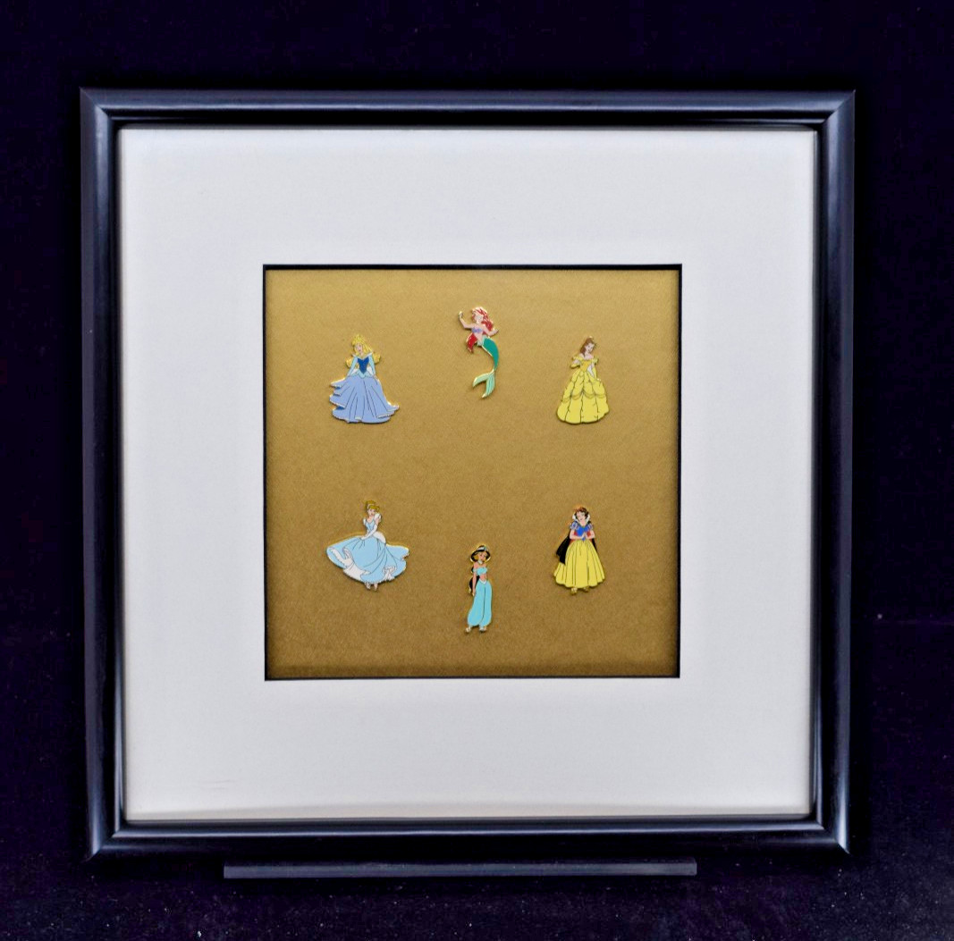 Disney Princesses 2000 Celebrate the Magic Princess Disney Framed Pin Set