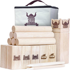 Kubb Yard Game Set - Choose Regulation or Backyard - Kuub Viking Chess Outdoor G