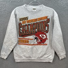 Vintage Kansas City Chiefs Sweatshirt Mens Medium 90s VTG Gray Crewneck Football