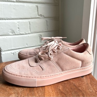 Woman by Common Projects Bball Low Sneaker Suede Blush 38 US 8 Quiet Luxury