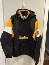 Pittsburgh Steelers Starter NFL Pullover Windbreaker Jacket Men s Size XL NWOT