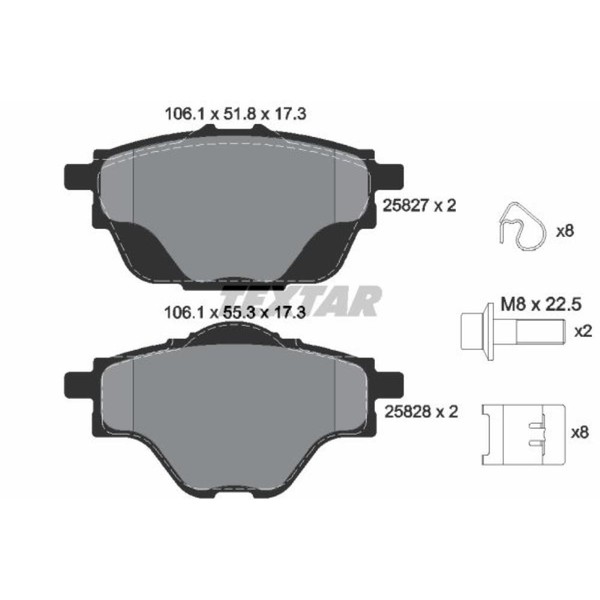 Textar BremsbeläGe Hinten FüR Opel Grandland X CitroëN C4 Grand Picasso II-image