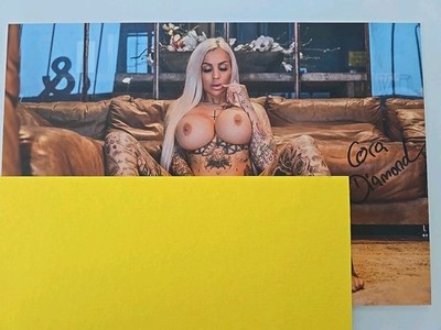 CORA DIAMOND XXL FOTO Autogramm Original Signiert Autograph Signed Foto 20x30 