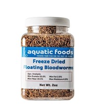 Aquatic Foods Inc. Bloodworms, Grade A Freeze Dried Bloodworms for All Tropic...