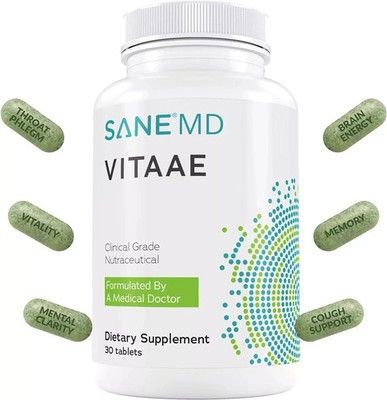 SANE MD Vitaae - Throat Phlegm, Coughing, And Brain Support - Citicoline For And