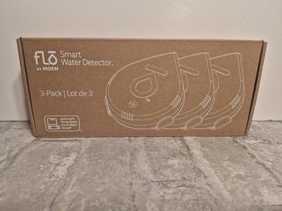 Water Leak Detector Smart Flo Sensor Alarm 3 Pack White Moen 920-005 Home