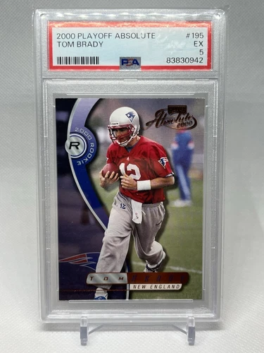 2000 PLAYOFF ABSOLUTE  #195 TOM BRADY ROOKIE RC /3000 PSA 5