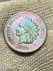 1881 Indian Cent, Gem AU+ Sharp Strike! High Grade Toned