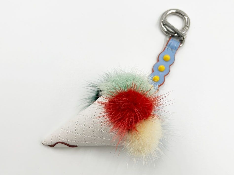 FENDI Fur Ice Cream Bag Charm Keyring