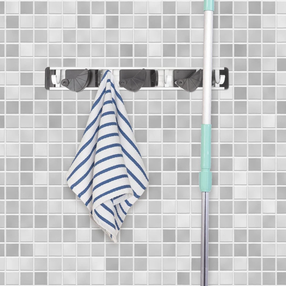 Punch Organizzatore in alluminio spaziale per appendiabiti scopa - Immagine 2 di 4