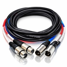 - SARLX-2x15-2 Channel XLR Color Coded Mutil-Patch Snake Cable 15 Feet - Audio