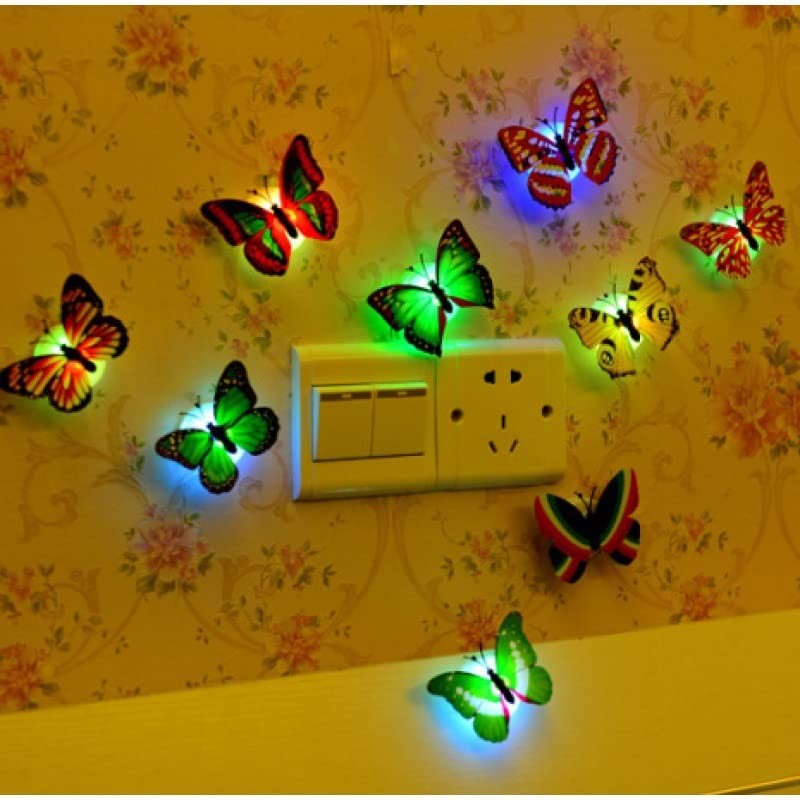 Papillons muraux 3D lumineux LED clignotants pour illuminer votre intérieur