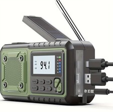 5000mAh Emergency Weather Radio NOAA AM/FM Solar Hand Crank Flashlight SOS