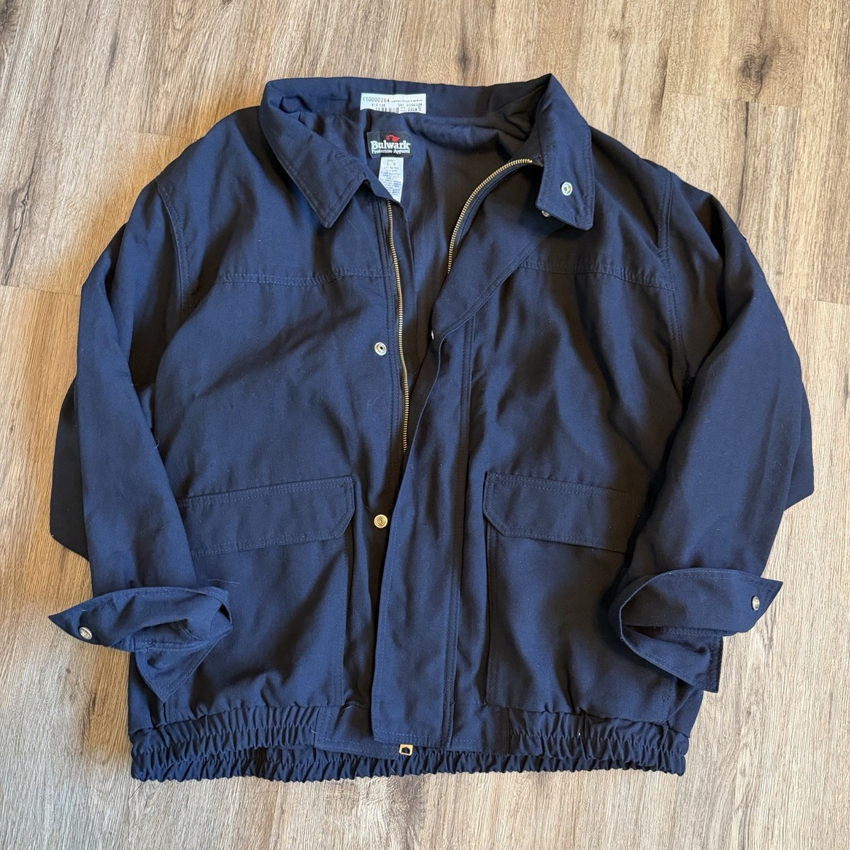 Bulwark FR JNJ6 Nomex Bomber Jacket Mens XL Navy Flame Resistant