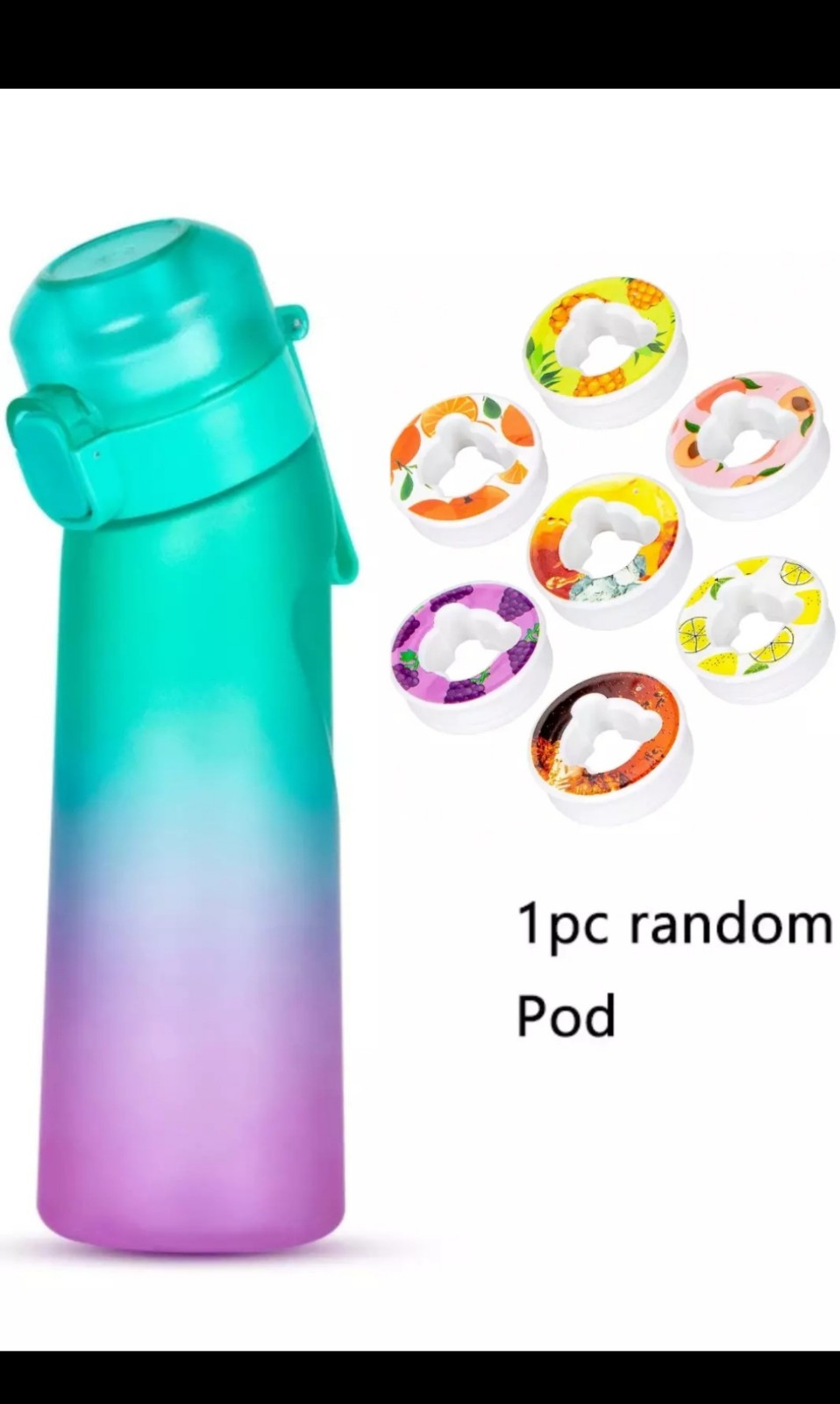 Gourde UP 650 ml bouteille eau réutilisable avec pod saveur fruit