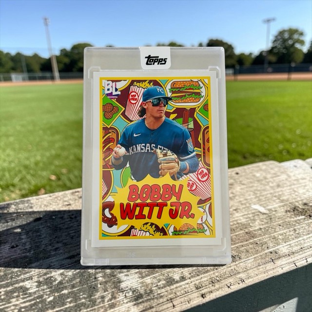 Bobby Witt Jr. Topps Cartoon Card Kansas City Royals Encased For Display