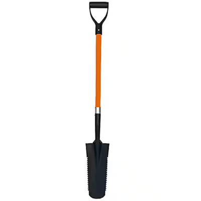 Drain Spade Teeth Shovel Multi-Purpose Metal Blade Shovel 48 In. Durable Handle