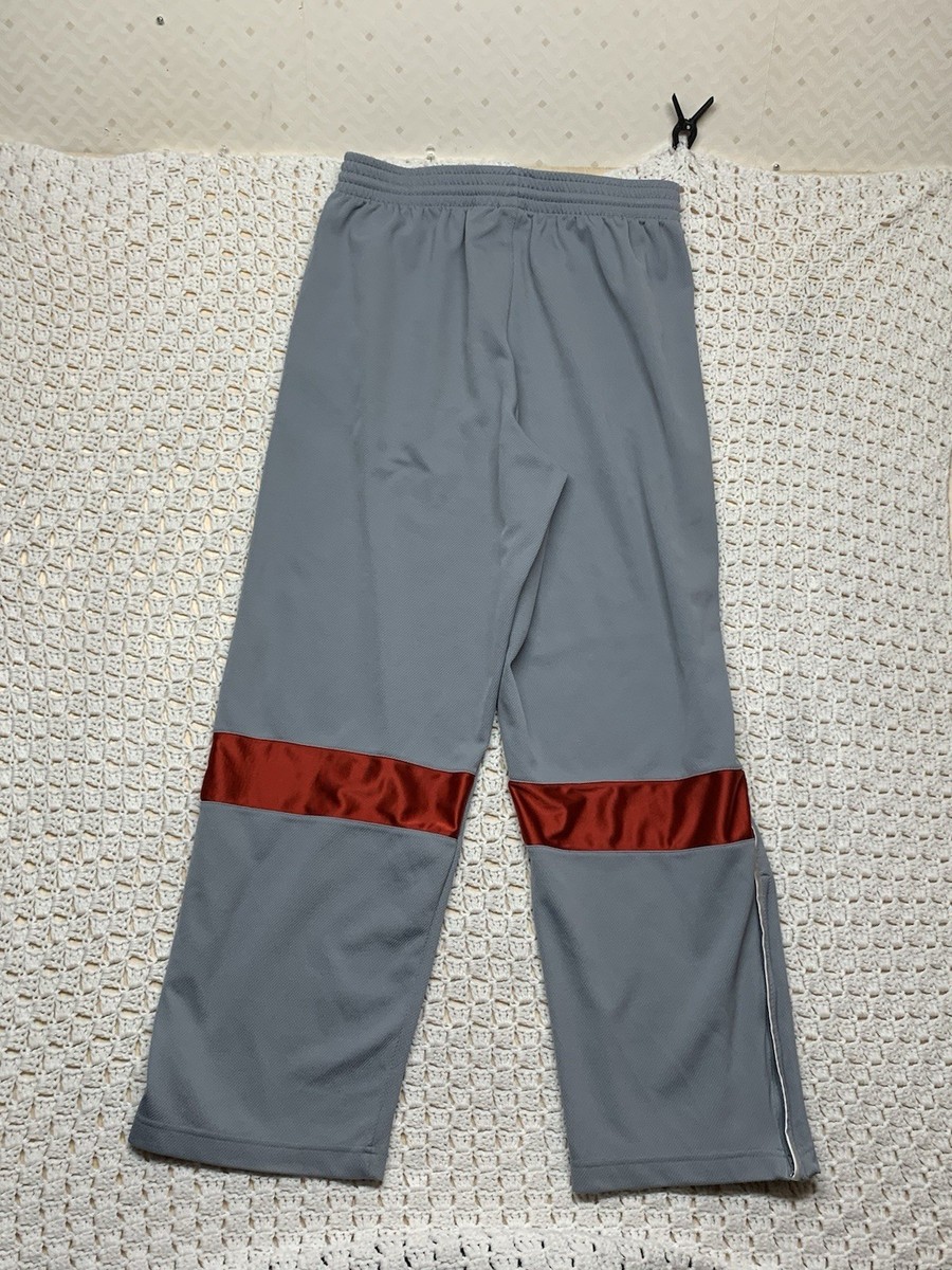Vintage Nike Y2K Basketball Track Pants Men's XL Gray/Red Silver