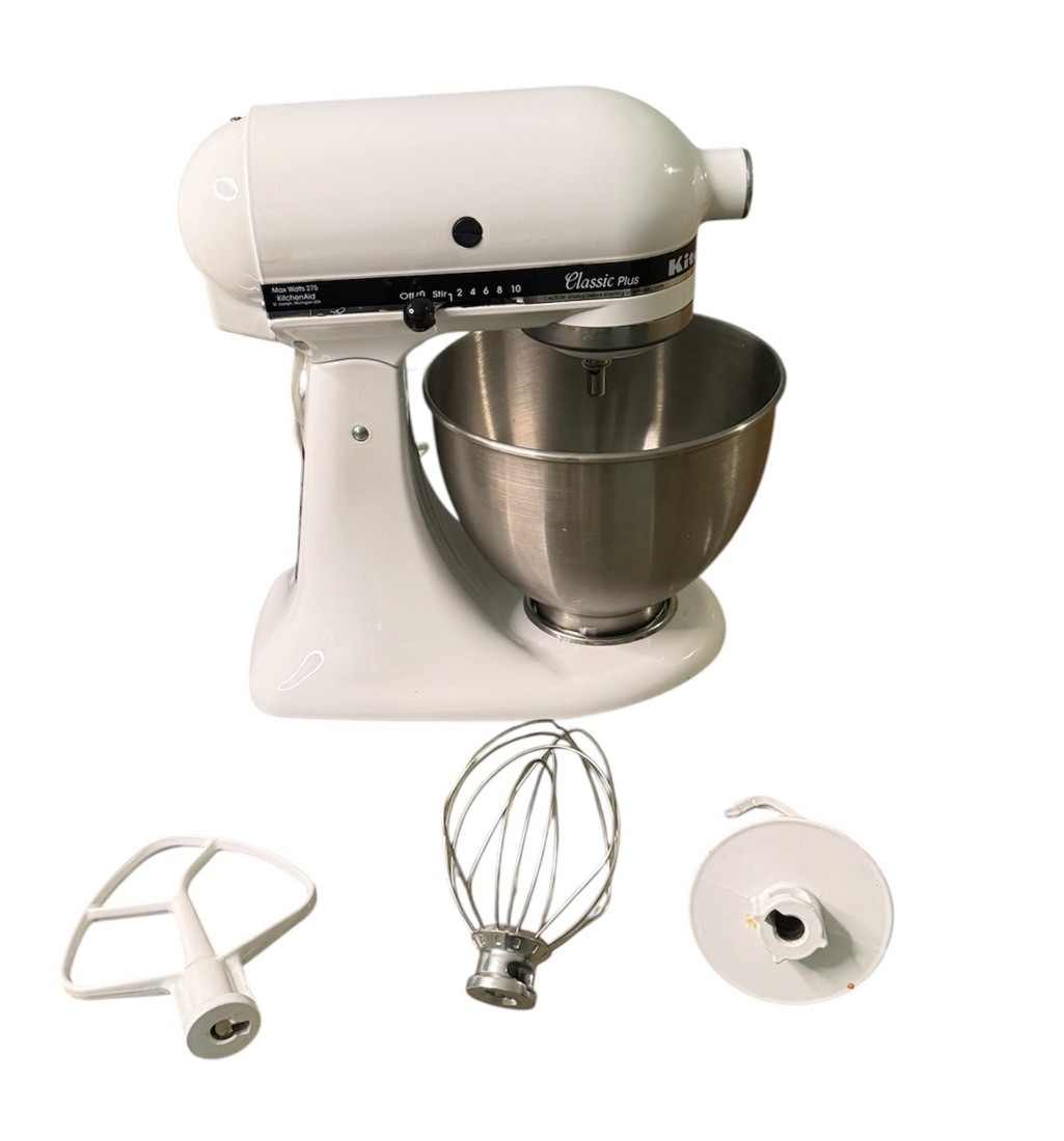 KitchenAid Classic Plus KSM75WH 4.5qt Tilt-Head Stand Mixer