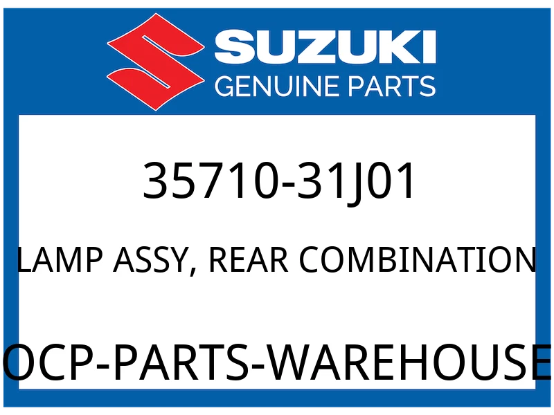 Suzuki OEM Part 35710-31J01 LAMP ASSY, RR COMB