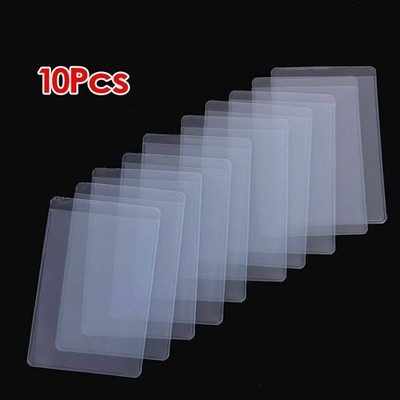 10pcs Soft Plastic Clear Credit Card Sleeves Protectors Dustproof Waterproof #yi