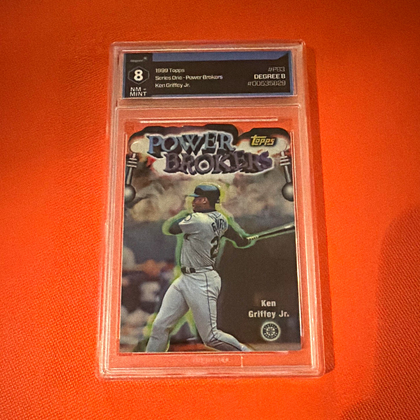 Topps 1999 Power Brokers #PB3 Ken Griffey Jr. Seattle Mariners Graded 8