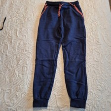 Boden boys 10 years blue with orange accent jogging pants 3 pockets GUC
