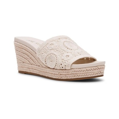 Women's Anne Klein Effy Espadrille Wedge Sandals Cream Crochet
