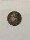 1837 P Seated Liberty Silver Dime- No Stars, VF/XF Details