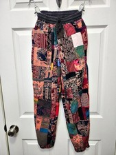 Women's Abstract Cotton Jogger Pants Size Medium Boho