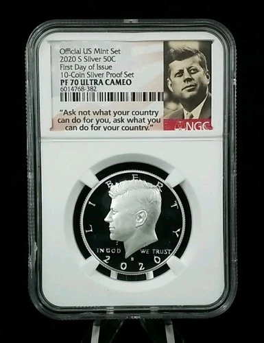 2020-S Silver Kennedy Half Dollar NGC PF 70 Ultra Cameo 10 Coin Set 6755