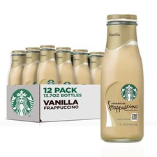 Starbucks Frappuccino Coffee Drink, Vanilla, 13.7 Fl Oz Pack Of 12 