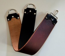 3" Duke City Veg Tan 3 Component Latigo Strop (Two Tone Burgundy)