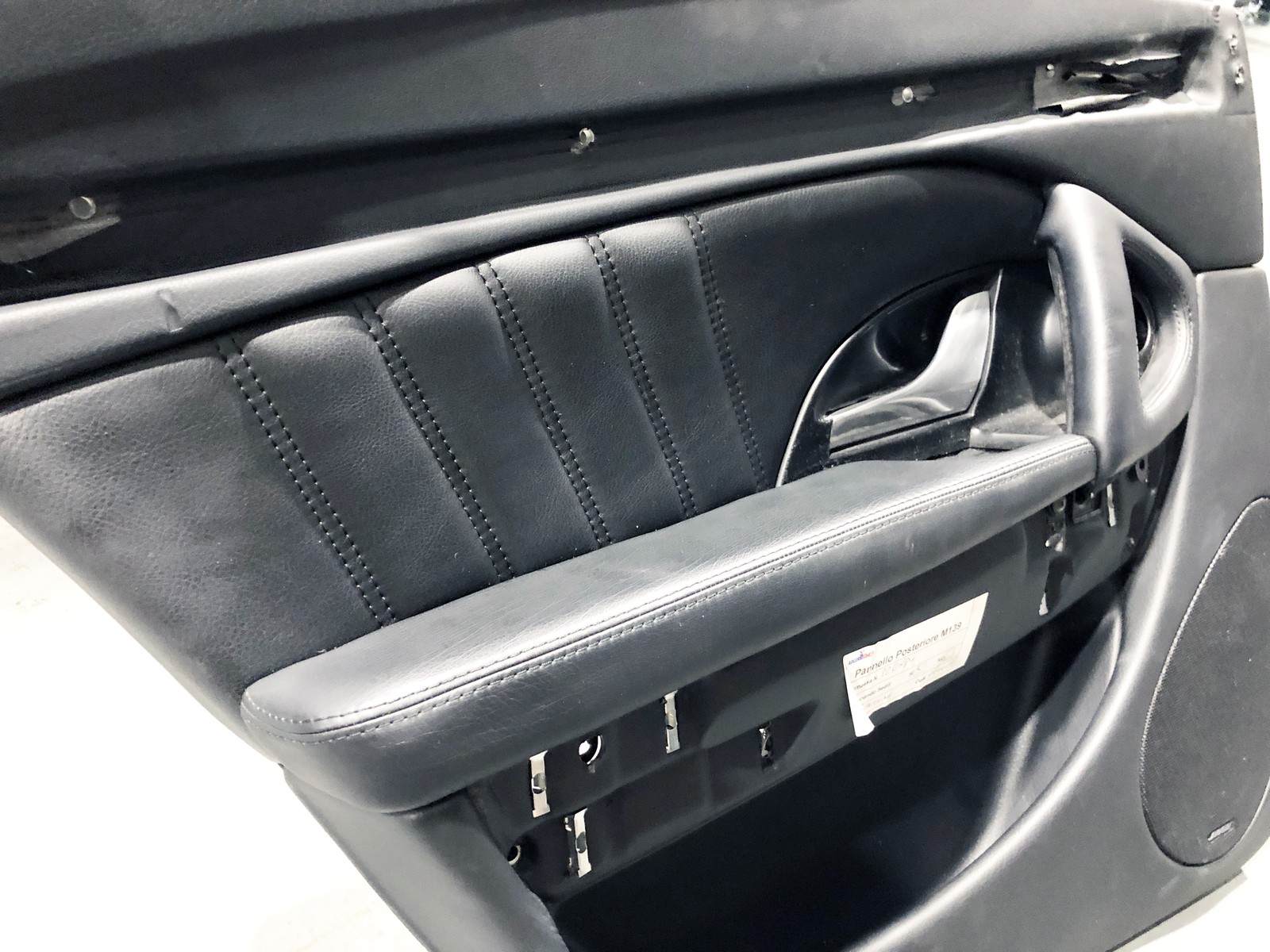 03-13 Maserati Quattroporte M139 Rear Left Interior Door Trim Panel NERO Black