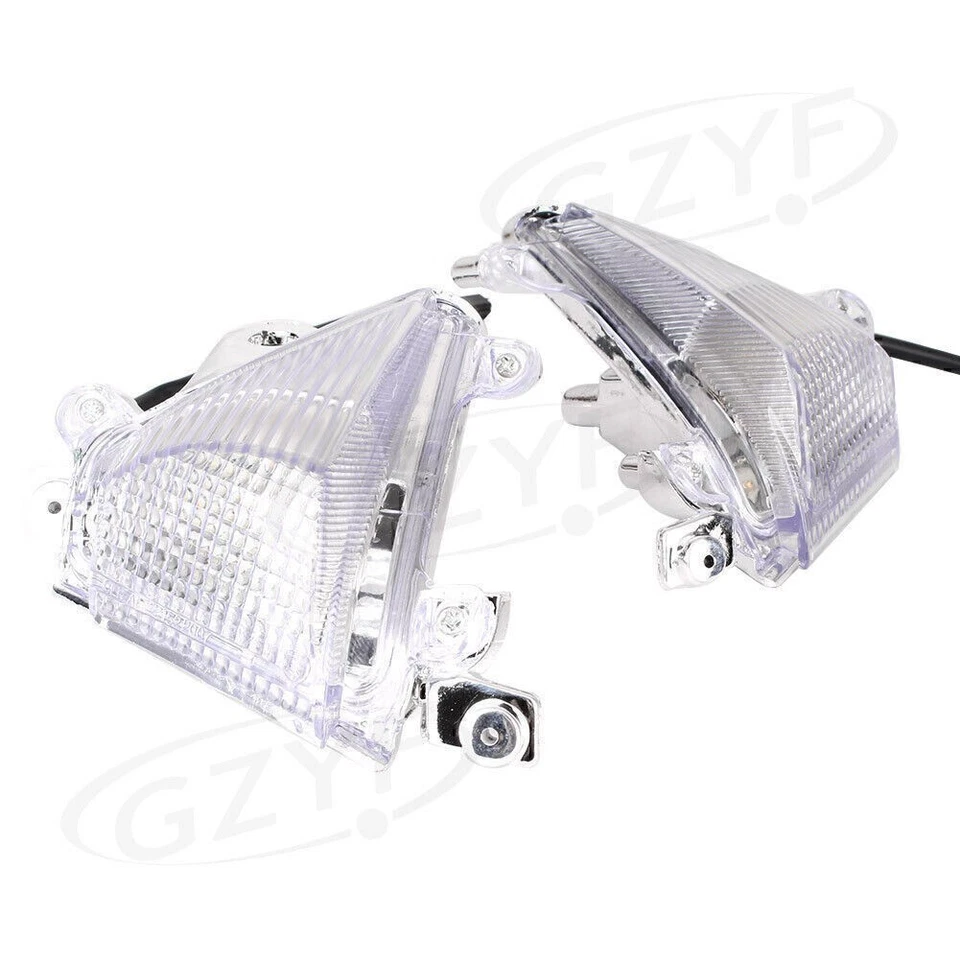 2x Cubierta de lente de señales de giro delanteras transparentes para Kawasaki Ninja ZX10R 2004-2005 Foto 3 de 4