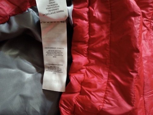 GRUBHUB Red Puffer Jacket di ELEVATE Uomo XL Cappotto Isolante con Cappuccio - Foto 11 di 12