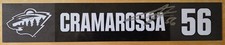 Joseph Cramarossa Minnesota Wild 2021 Signed Camo Jersey Night Used Locker Plate
